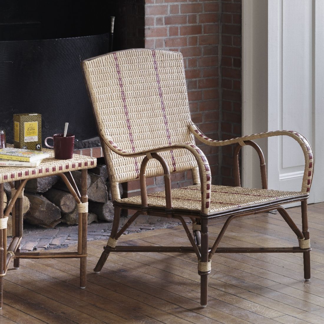 SOFA- &amp; SIDEBORD - BAGATELLE SERIE - RATTAN