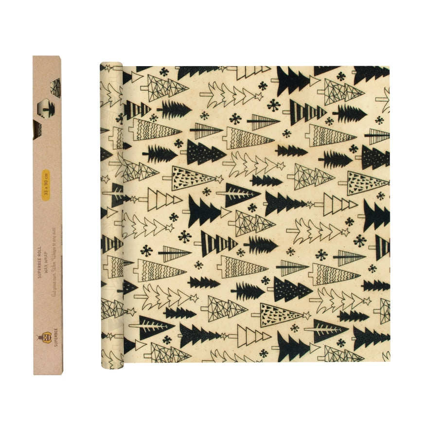 Skær selv til – stor bivoks wrap rulle i økologisk bomuld, perfekt til madopbevaring uden plastik.