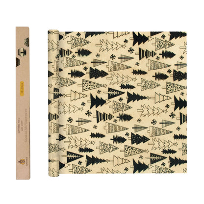 Skær selv til – stor bivoks wrap rulle i økologisk bomuld, perfekt til madopbevaring uden plastik.