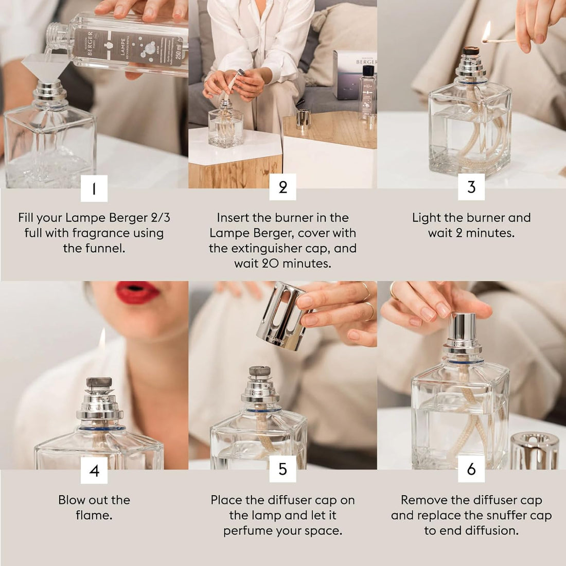 Maison Berger parfume flaske og sort luftfrisker