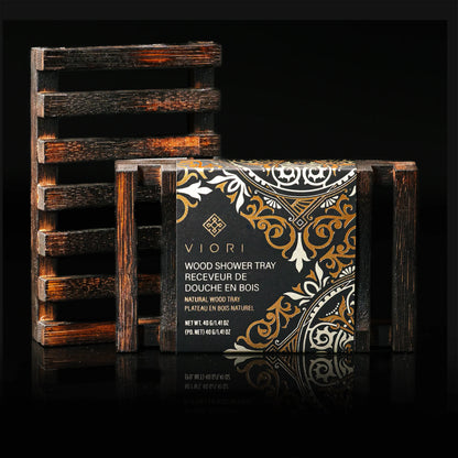 Elegant sæbeskål i mørkt træ, der holder dine shampoo- og balsam bars tørre, forlænger levetiden og giver dit badeværelse et varmt, naturligt udtryk.