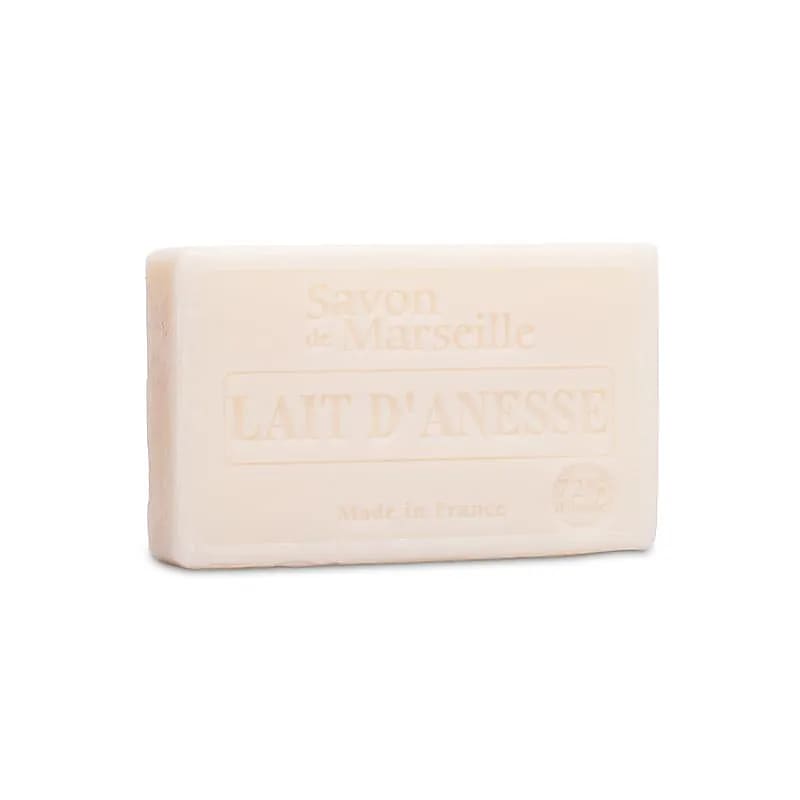 Savon de Marseille med æselmælk 100g, klassisk fransk natursæbe, håndlavet, blødgørende hudpleje