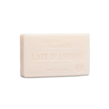 Savon de Marseille med æselmælk 100g, klassisk fransk natursæbe, håndlavet, blødgørende hudpleje