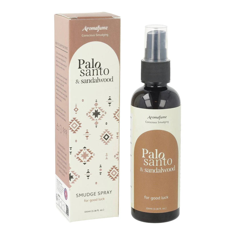 Rens hjemmet for negativ energi med Aromafume Palo Santo Spray. Naturlig roomspray til energetisk rensning, ro, beskyttelse og balance.