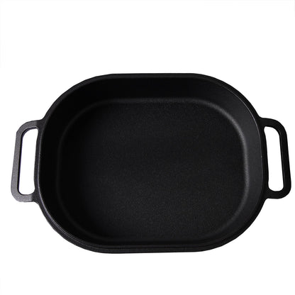 Ekstra stor støbejerns Bread Pan med låg til surdejsbrød, steam baking og sprød artisan skorpe.