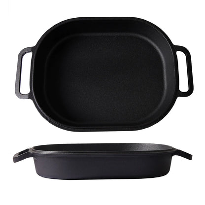 Ekstra stor støbejerns Bread Pan med låg til surdejsbrød, steam baking og sprød artisan skorpe.