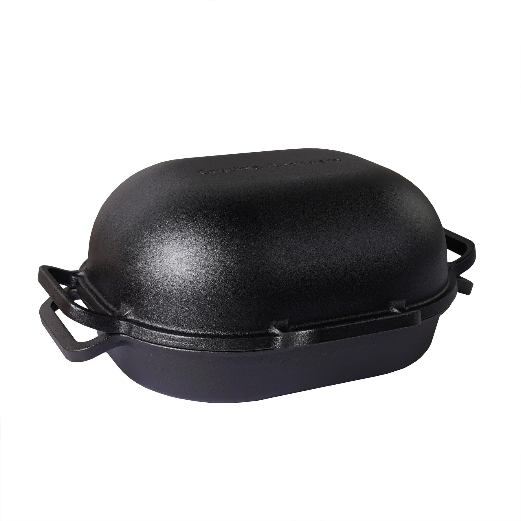 Ekstra stor støbejerns Bread Pan med låg til surdejsbrød, steam baking og sprød artisan skorpe.