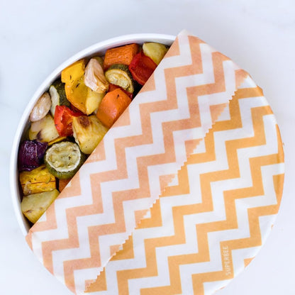 Plastikfri bivoks wraps i 3 størrelser – et bæredygtigt alternativ til plastfolie og stanniol.