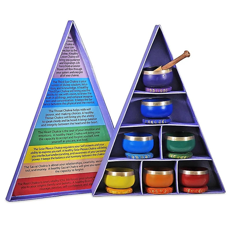 Chakra syngeskåle | Tibetanske 7 Chakraer syngeskåle