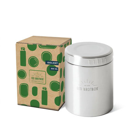 ECO Brotbox BO+ lækagesikker termobeholder på 500 ml i rustfrit stål