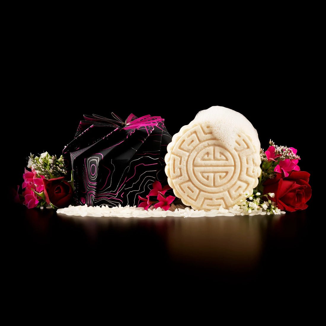 Naturlig shampoo bar med Rice Water – styrker, giver glans og friskhed med Terrace Garden-duften.