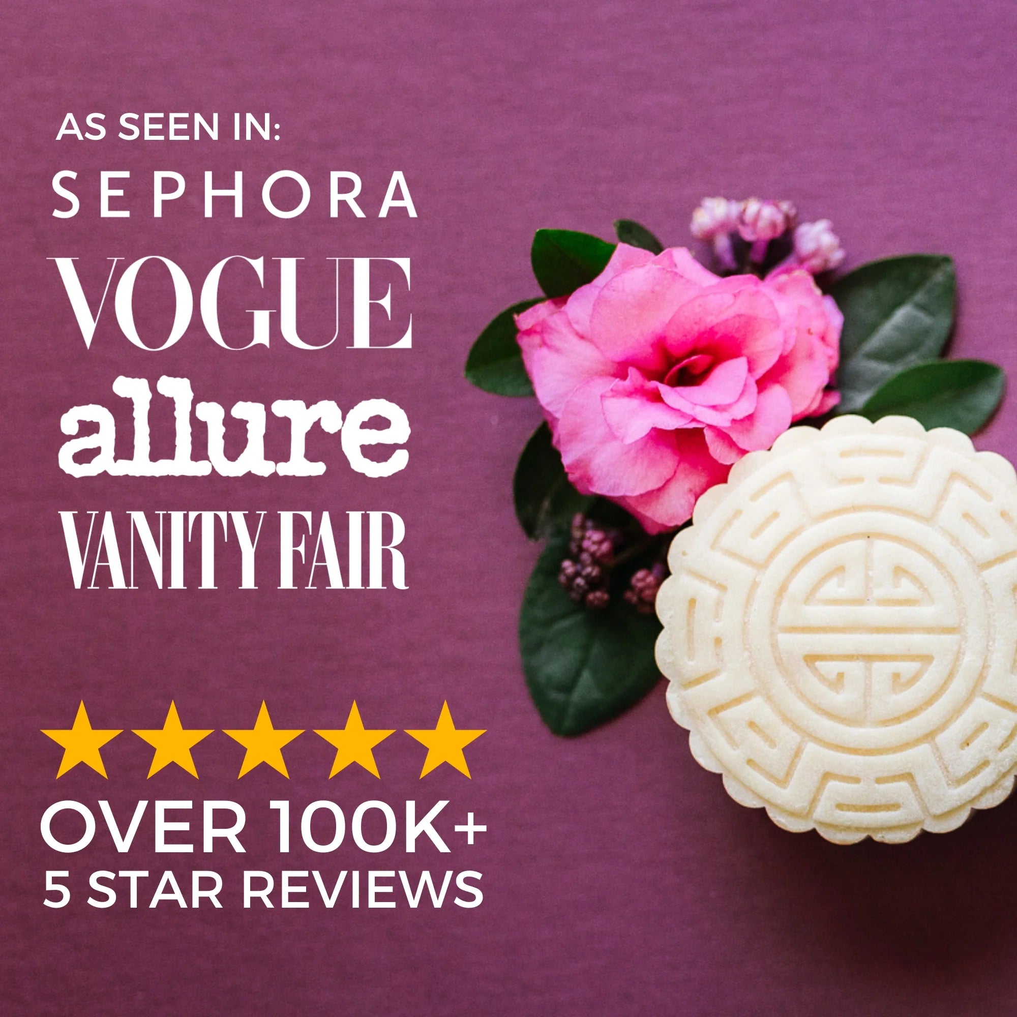 Naturlig shampoo bar med Rice Water – styrker, giver glans og friskhed med Terrace Garden-duften.