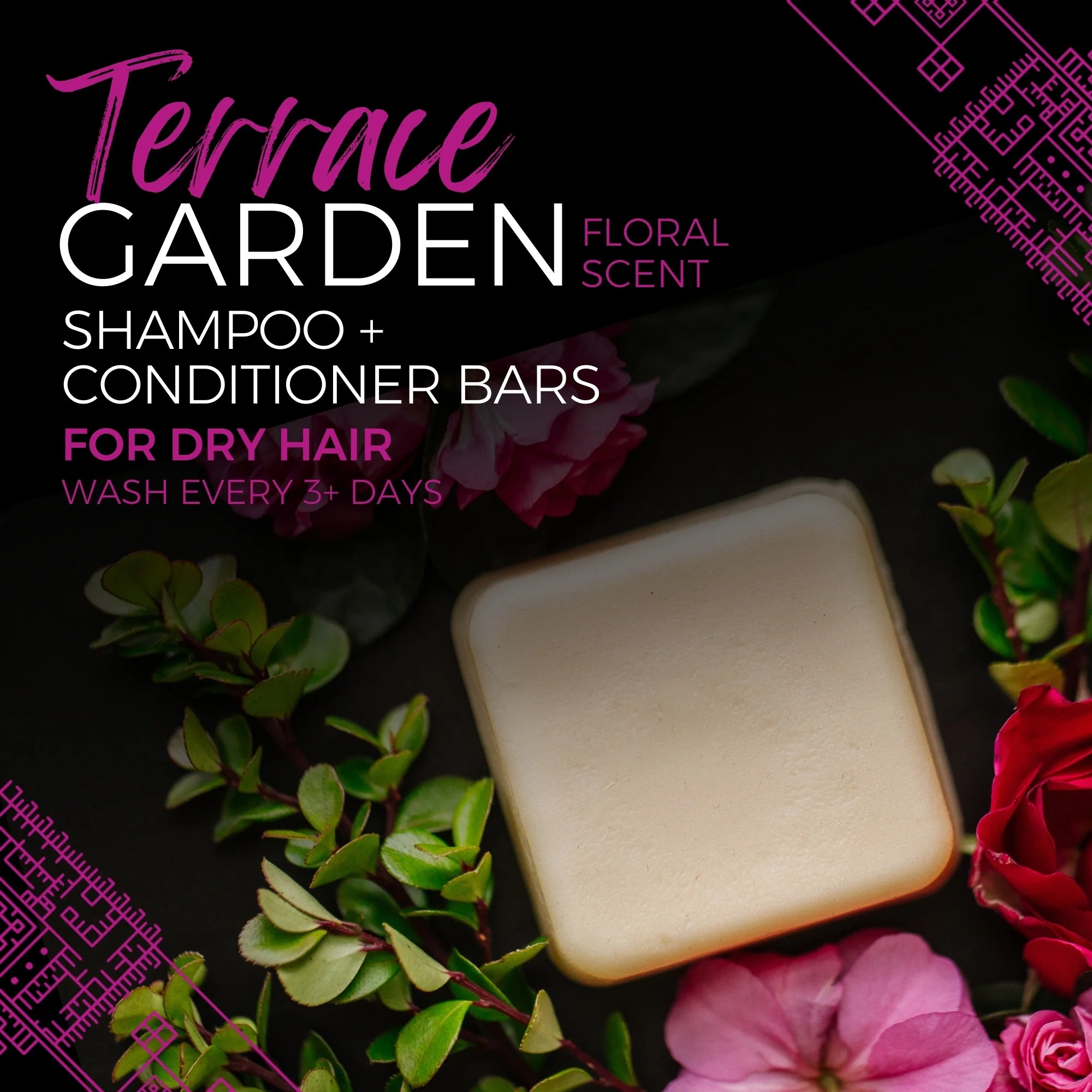 Naturlig conditioner bar med Longsheng Rice Water og grønne urte-noter – styrker, fugter og giver silkeblødt hår med naturlig glans.