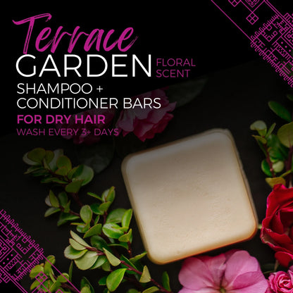 Naturlig conditioner bar med Longsheng Rice Water og grønne urte-noter – styrker, fugter og giver silkeblødt hår med naturlig glans.