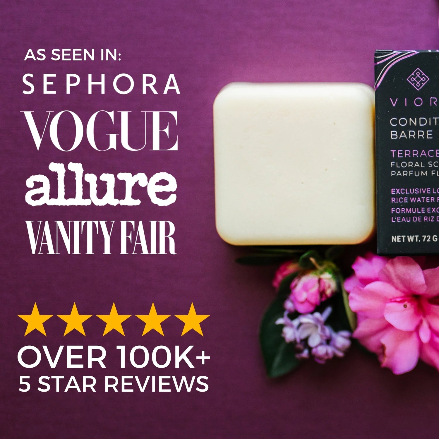 Naturlig conditioner bar med Longsheng Rice Water og grønne urte-noter – styrker, fugter og giver silkeblødt hår med naturlig glans.