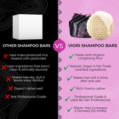 Naturlig conditioner bar med Longsheng Rice Water og grønne urte-noter – styrker, fugter og giver silkeblødt hår med naturlig glans.
