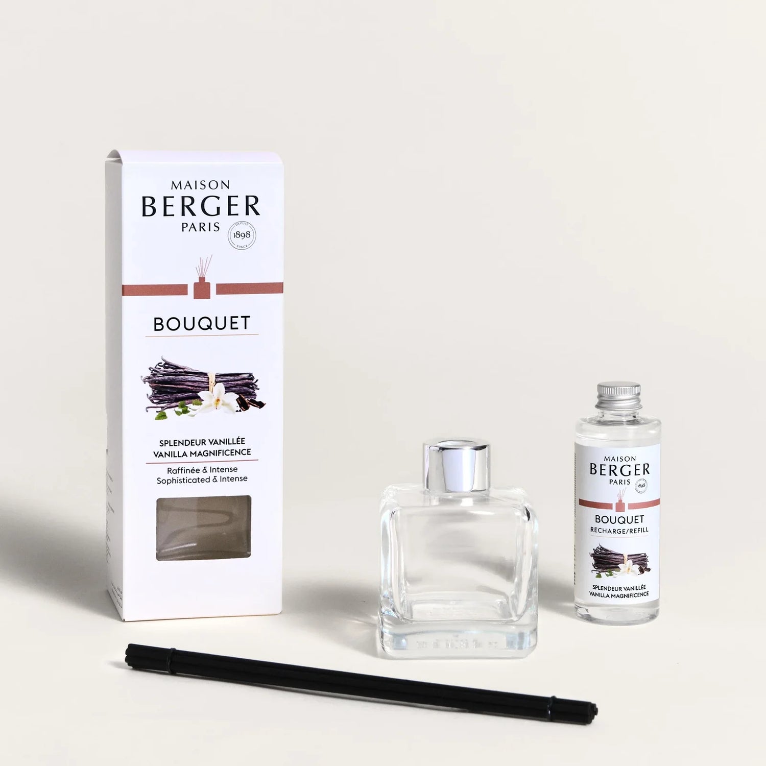 Maison Berger duftpinde med Vanilla Magnificence – Cube flakon