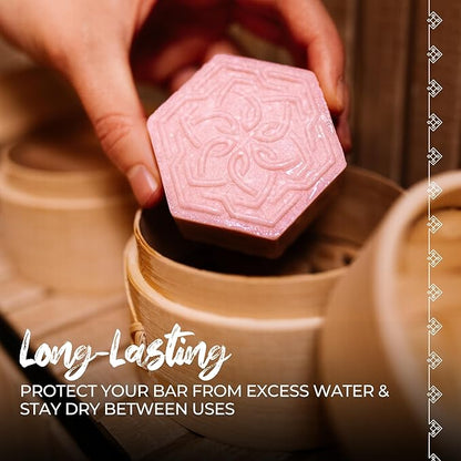 Bæredygtig bambus sæbeholder til shampoo, conditioner &amp; body wash bars