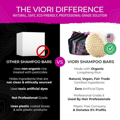 Viori Shampoo &amp; Conditioner + Bambusbox Sæt – Terrace Garden med Rice Water