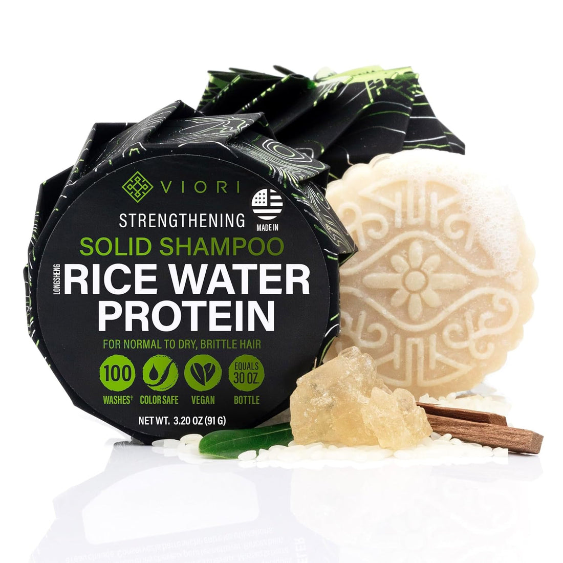 Viori Shampoo Bar – Hidden Waterfall med Rice Water til volume & glans