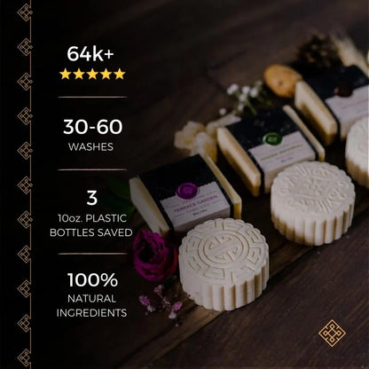 Viori Shampoo &amp; Conditioner Travel Size Sæt – Terrace Garden med Rice Water