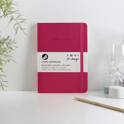 Notesbog i recycled læder – A5 notesbog med FSC papir (192 sider)
