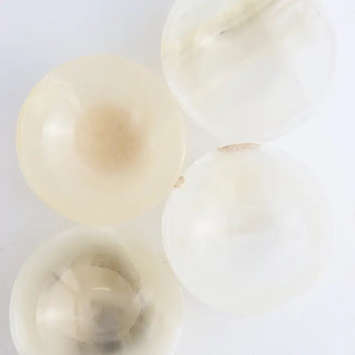 WHITE ONYX RUND SKÅL