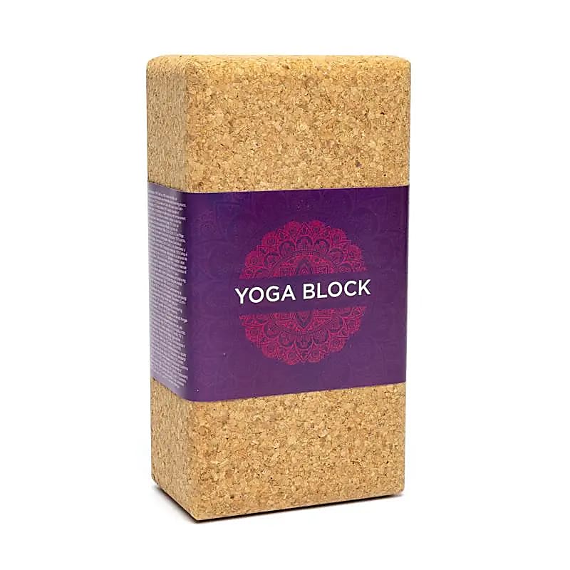 Yogablok - naturlig kork | Stabil &amp; skridsikker støtte
