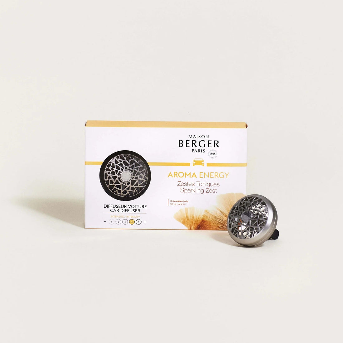 Energy Aromaterapi - Bil Diffuser startsæt - Frugt duft - Maison Berger