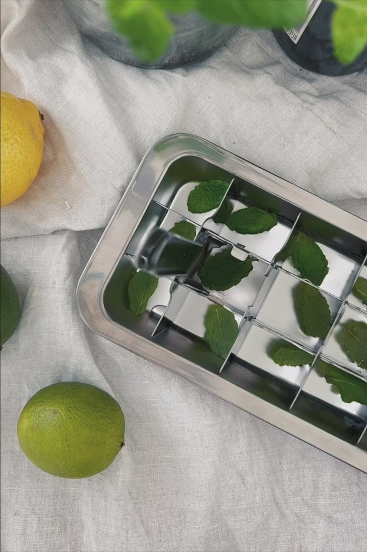 Pulito IceCubeTray | Isterningebakke i rustfrit stål – plastikfri, holdbar &amp; perfekt til is og babymad