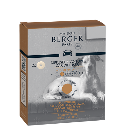 Pets - Free from Unpleasant Odours - Refill Bil Diffuser - Krydret duft - Maison Berger