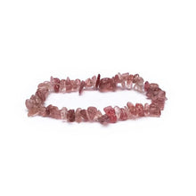 Jordbær kvarts Armbånd - Chips Krystaller