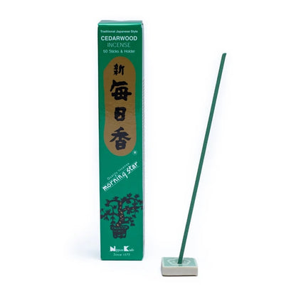 Morning Star Røgelse m. Cedertræ - 50 stk Japanske røgelsespinde