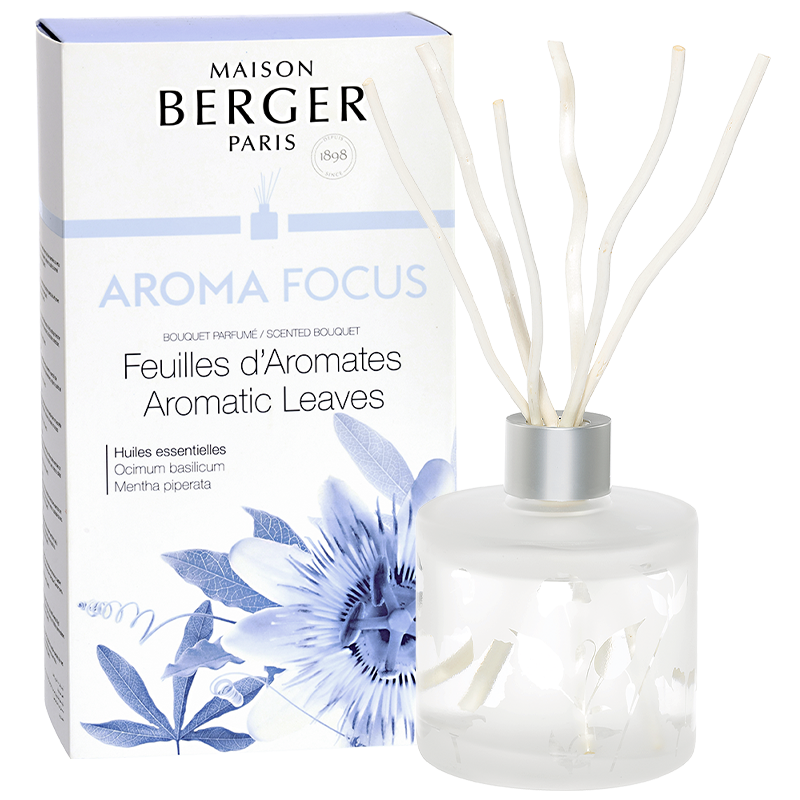 Focus Aromaterapi - Flakon m. Duftpinde - Pure - Maison Berger