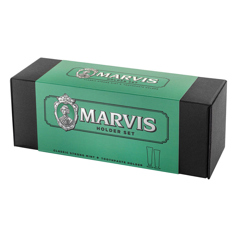 Marvis Tandpasta &amp; holder i Gaveæske m. Classic Strong Mint