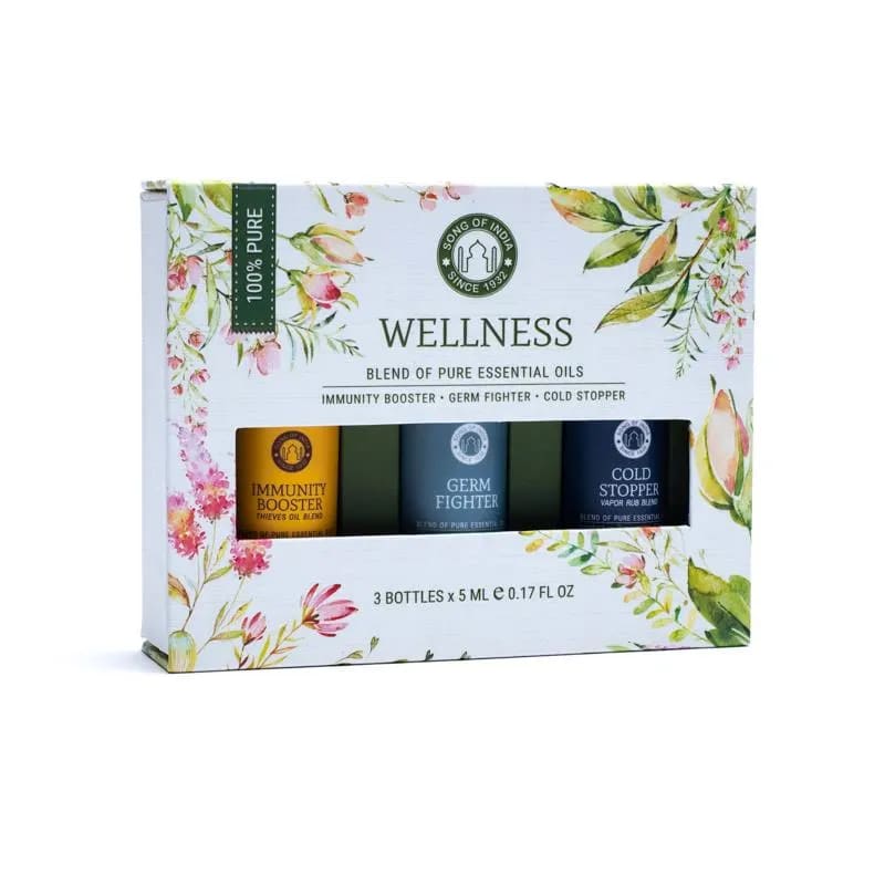 Wellness Gaveæske m. æteriske olier - Immunity Booster, Germ Fighter & Cold Stopper - Økologisk