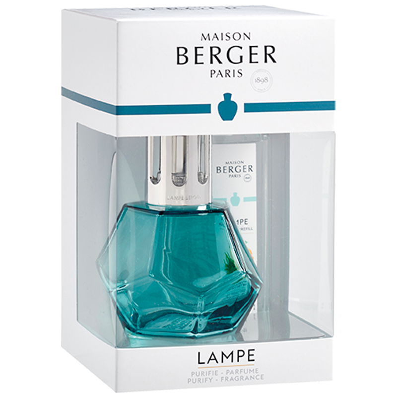 Lampe Berger - Geometric Duftlampe, Blue m. Ocean Breeze - Frisk duft - Maison Berger