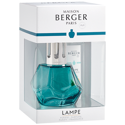 Lampe Berger - Geometric Duftlampe, Blue m. Ocean Breeze - Frisk duft - Maison Berger
