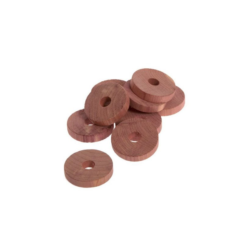 Cedertræ Ringe mod møl - 10 stk til skabe &amp; skuffer - Iris Hantverk