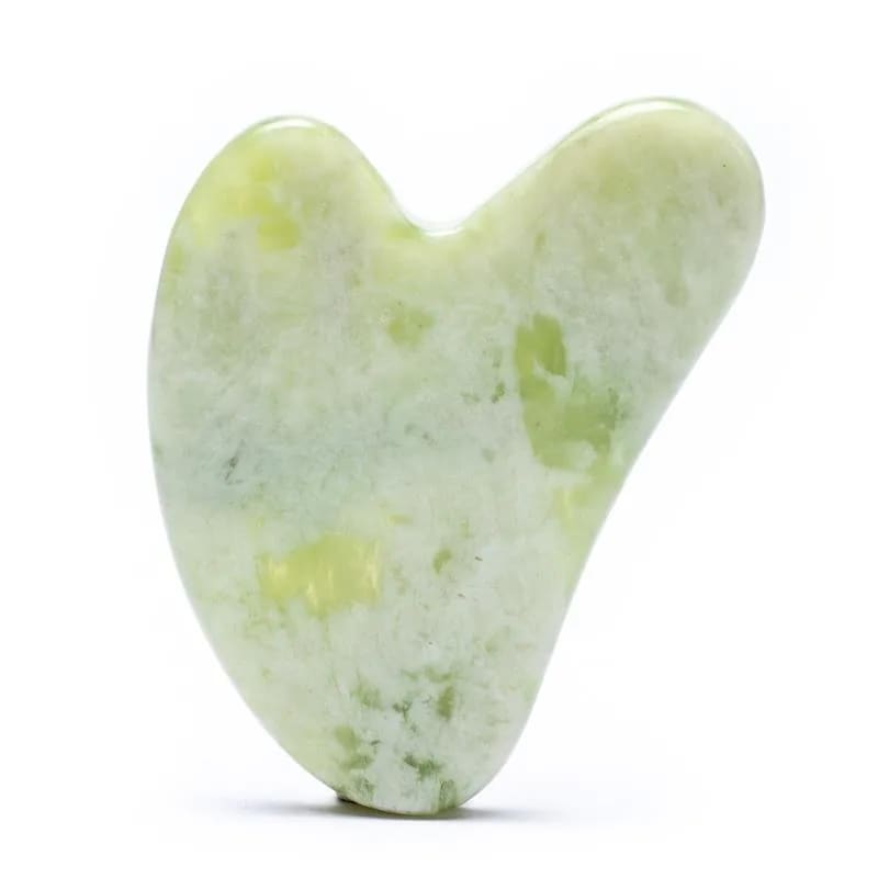 Gua Sha Krystal - Hjerteformet Jade