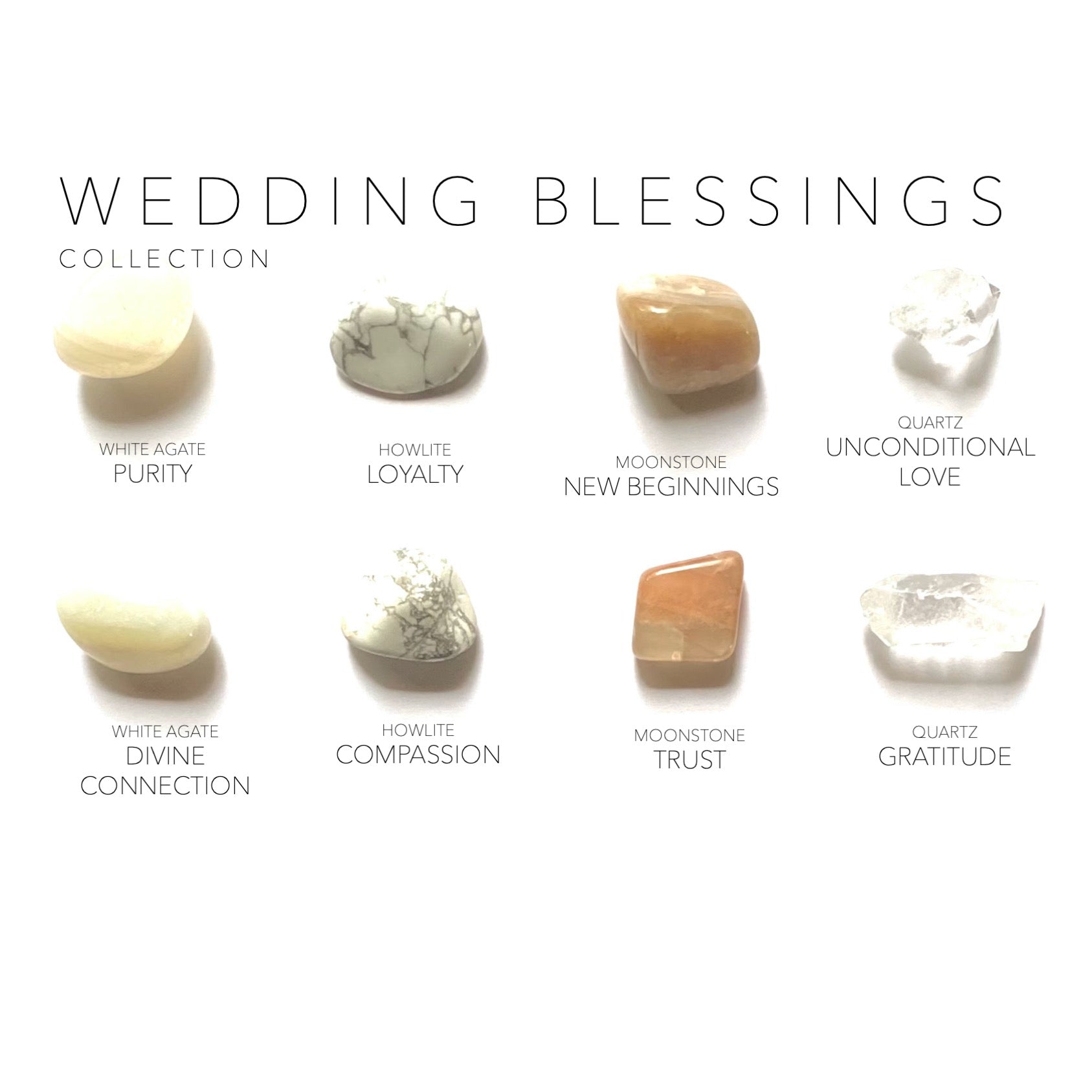 Krystal kit m. 8 krystaller - Wedding Blessings