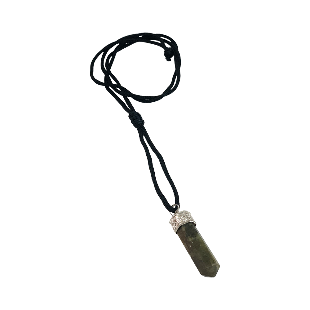 Aventurin Halskæde m. Krystal Pendel