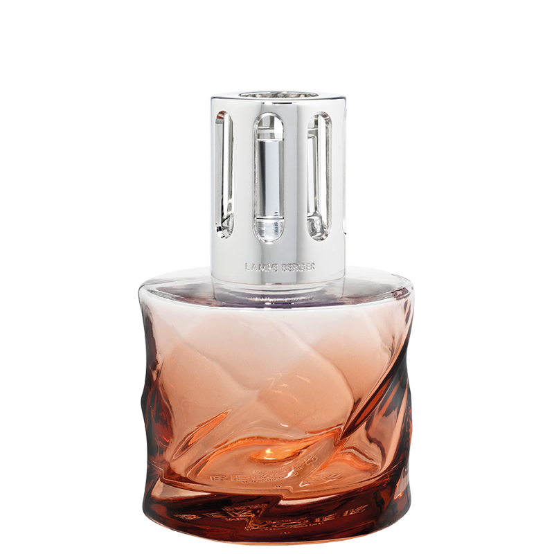 Lampe Berger - Spiral Amber-Pink Duftlampe m. Rhubarb Radiance - Frugt duft - Maison Berger