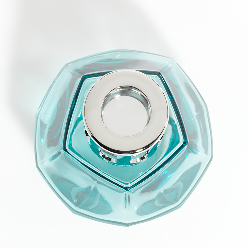 Lampe Berger - Geometric Duftlampe, Blue m. Ocean Breeze - Frisk duft - Maison Berger