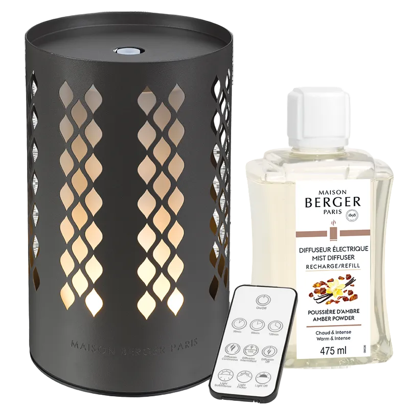 Losange Diffuser &amp; Amber Powder fra Maison Berger Paris – en varm og forførende duftoplevelse, hvor amber, krydderier og elegant design forvandler dit hjem til et sofistikeret fristed.