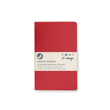 Vent for Change - Notesbog, Recycled læder - Rød