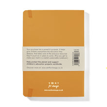 Vent for Change - Notesbog, Recycled læder - Senneps Gul