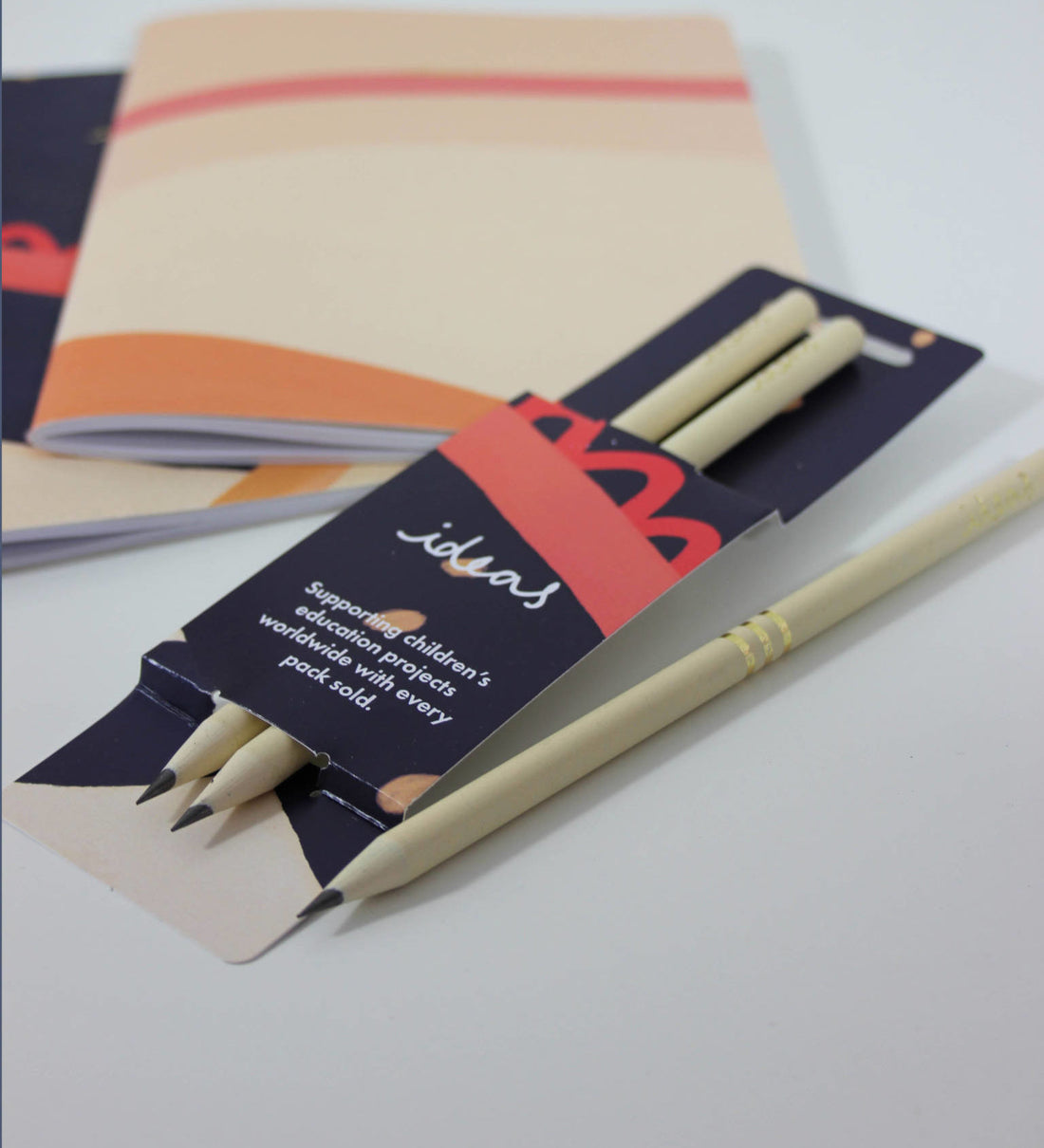 Blyanter af Recycled CD covers, pakke m. 3 stk - Buttermilk Gold Ideas