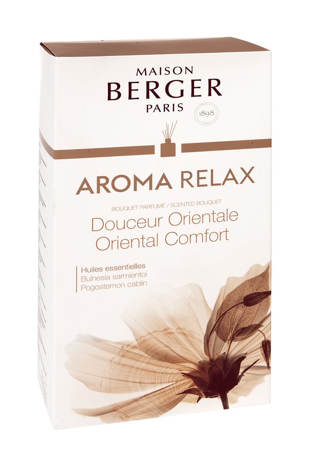 Relax Aromaterapi - Flakon m. Duftpinde - Krydret duft - Maison Berger