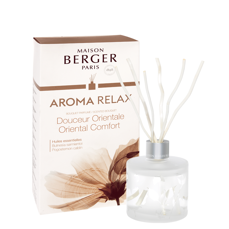 Relax Aromaterapi - Flakon m. Duftpinde - Krydret duft - Maison Berger